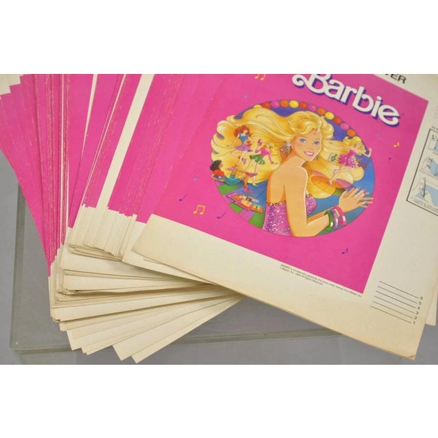 Vintage 1989 Barbie Mattel Original Pink Paper Book Covers Nos - Many Available For Sale - Image 9 of 12