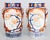 A gorgeous pair of antique 19th-Century Japanese Imari vases made in the Meiji period, circa 1870. These fine vases have a...