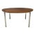 1970s Refinished Oak Round Dining Table by Jens Risom For Sale