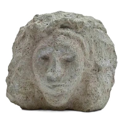 Sirio Pellegrini, Head, Stone Sculpture, 1960s For Sale