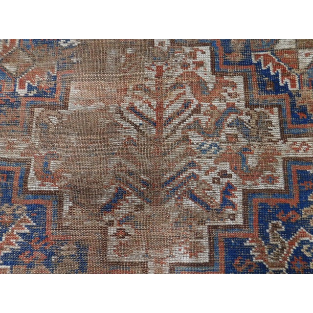 Distressed Antique Persian Rug. 5'2"x 6'7" For Sale In Los Angeles - Image 6 of 13