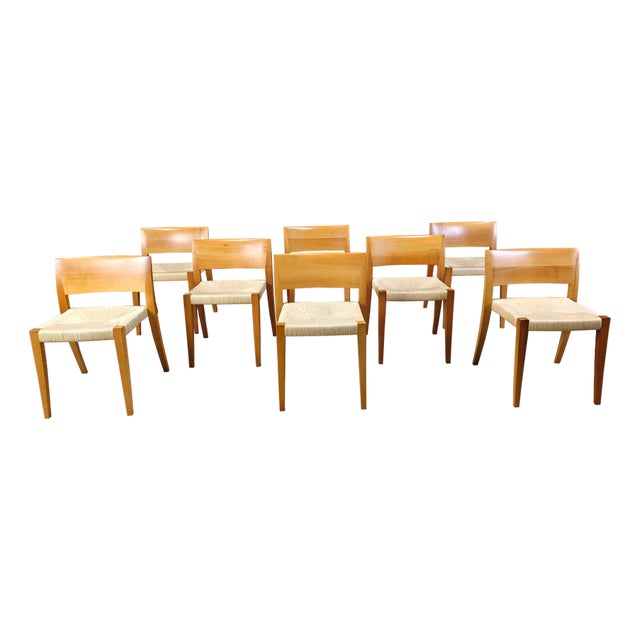 Ticino Dining Chairs by Bruno Reichlin for Molteni, 1990s, Set of 8 For Sale