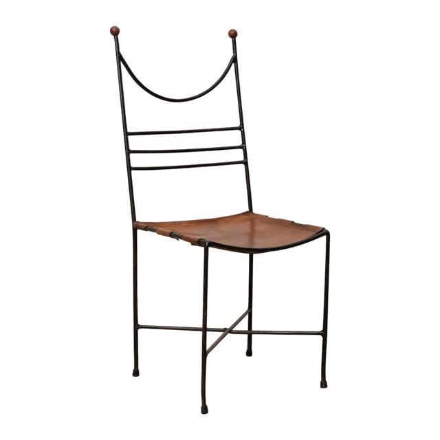 Mid-Century Modern Iron and Leather Chair by Pere Cosp, 1960 For Sale