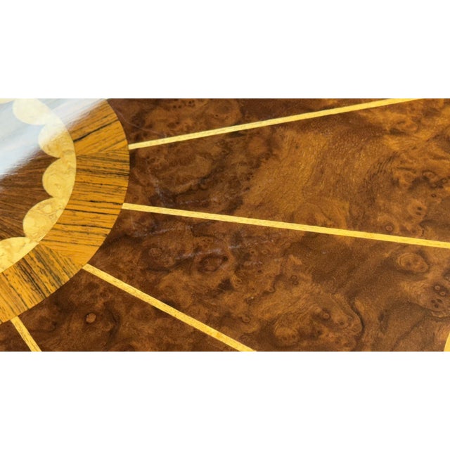Maitland Smith Marquetry Inlaid Occasional Round Side Table For Sale - Image 10 of 14