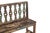 This Vintage Indian Painted Teakwood Bench is constructed from solid teakwood, featuring an intricately carved openwork...