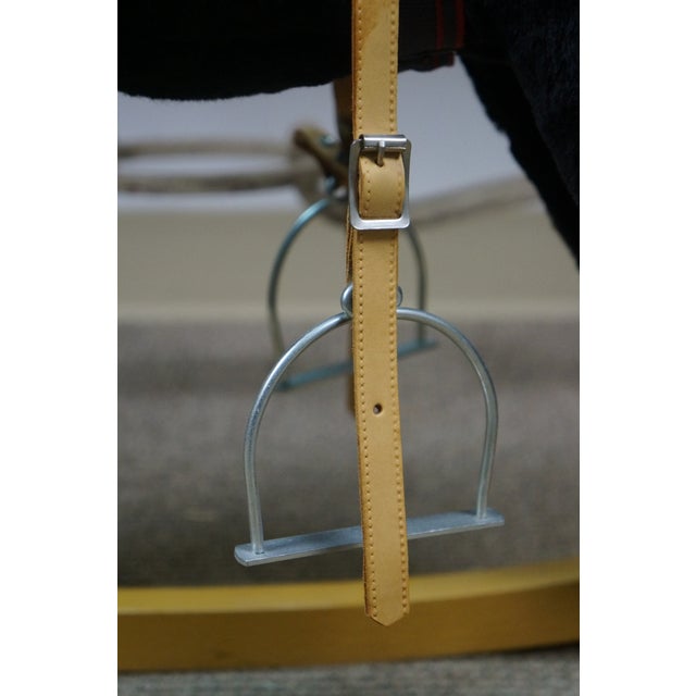 Black Mid 20th Century Meier Spielwaren German Rocking Horse Toy 35" For Sale - Image 8 of 17