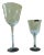 F51086ec/87ec: Large Complimenting Made in Poland Wine Glass Vases - a Pair For Sale