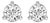 14K White Gold 3/4 Cttw 3-Prong Martini Set Brilliant Round-Cut Solitaire Lab Grown Diamond Screwback Stud Earrings (F-G Color, VS1-VS2 Clarity) For Sale