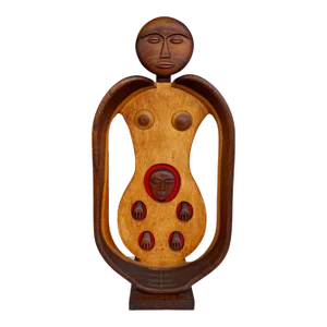 1970s Edwin Scheier Carved Sculpture Symbolizing Fertility
