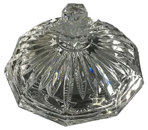 Vintage Crystal Glass Chocolate Box with Lid, 1950s