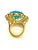 Art Deco Bochic "Orient" Vintage Diamond, Blue Sapphire & Topaz Ring Set In 18K Gold & Silver For Sale - Image 3 of 18