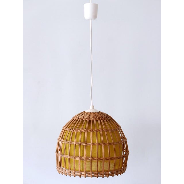 Mid-Century Modern Rattan Pendant Lamp, Germany, 1960s For Sale - Image 10 of 18