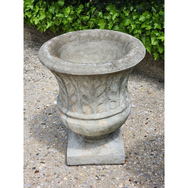 Mid 20th Century Concrete Cement Outdoor Planters - a Pair For Sale - Image 11 of 11