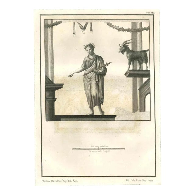 Nicola Billy, Ancient Roman Scene of Life, Original Etching, 18th-Century For Sale