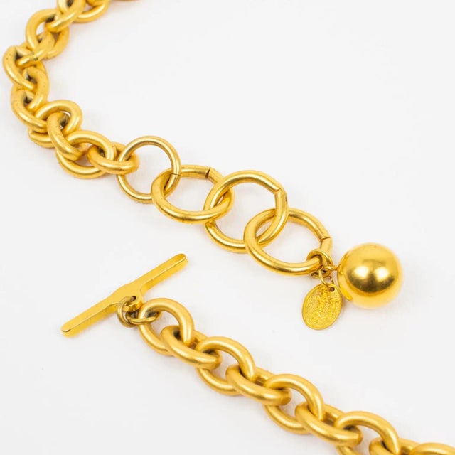 Jean Louis Scherrer Paris Gilded Metal and Black Enamel Cross Pendant Necklace For Sale - Image 11 of 11