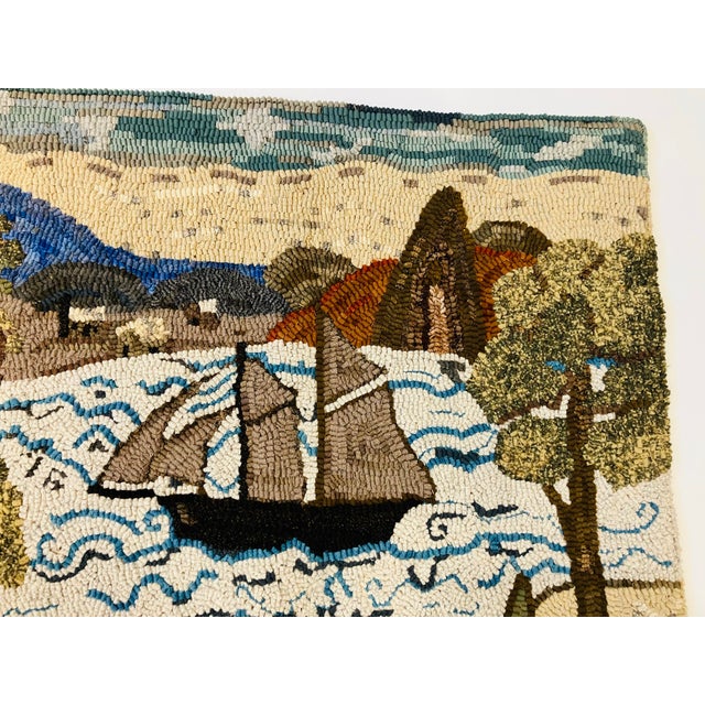 2000 - 2009 American Folk Art Rug Signed Carol Weatherman For Sale - Image 5 of 11
