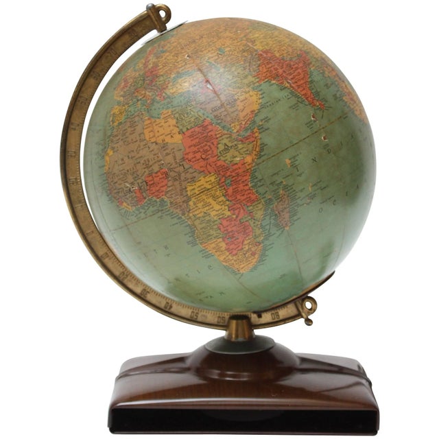 1950s Replogle Glass Illuminated Precision Globe For Sale - Image 11 of 11