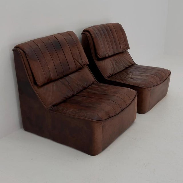 Mid-Century Modern Lounge Chair in Brown Leather, Germany, 1970s For Sale - Image 6 of 18