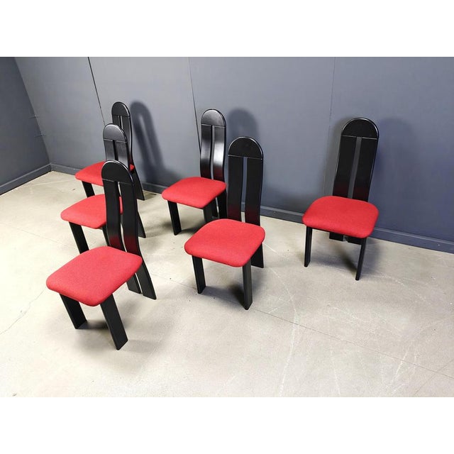 Postmodern Dining Chairs, 1980s, Set of 6 For Sale - Image 4 of 16