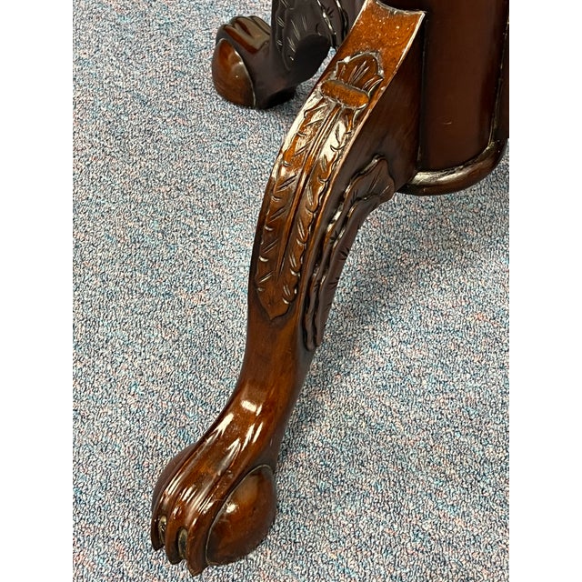 2000 - 2009 Chippendale Style Carved Mahogany Plant Stand Pedestal For Sale - Image 5 of 7