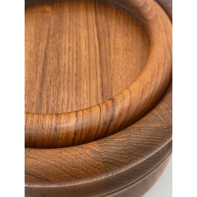 1960s Vintage Danish Nissen Teak Ice Bucket For Sale - Image 5 of 11