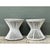 Vintage White Stick Rattan Hourglass Tables - A Pair For Sale In West Palm - Image 6 of 12