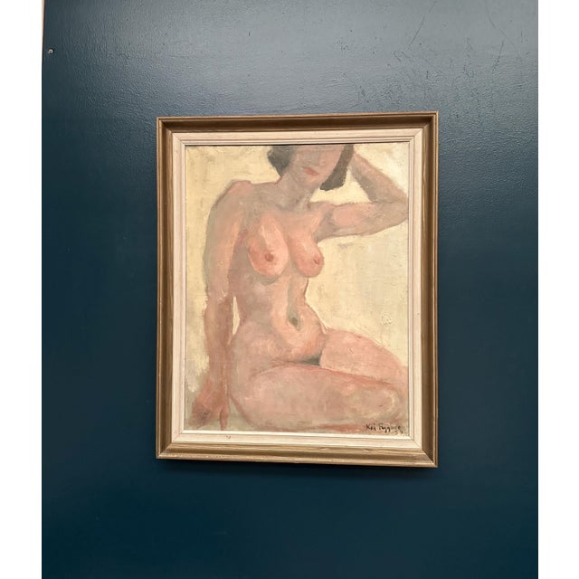 Kai Flygare, Nude Model Study, 1959, Oil on Canvas, Framed For Sale - Image 10 of 17