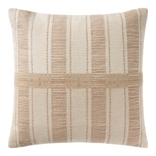 Amber Lewis x Loloi Carmel Cream / Multi 22" x 22" Cover with Poly Pillow For Sale