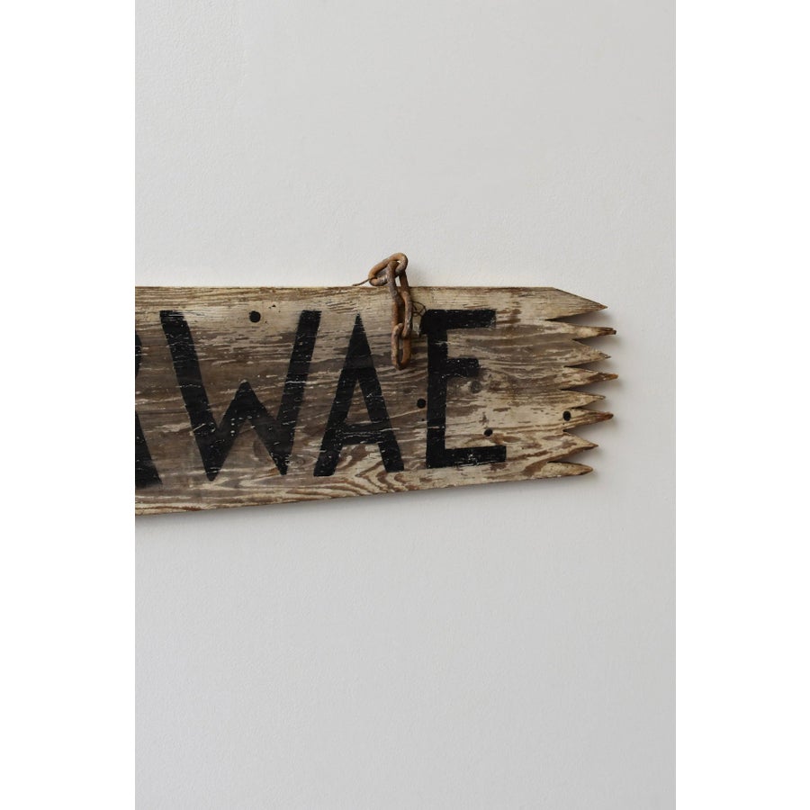 Antique Hand-Painted Wood 