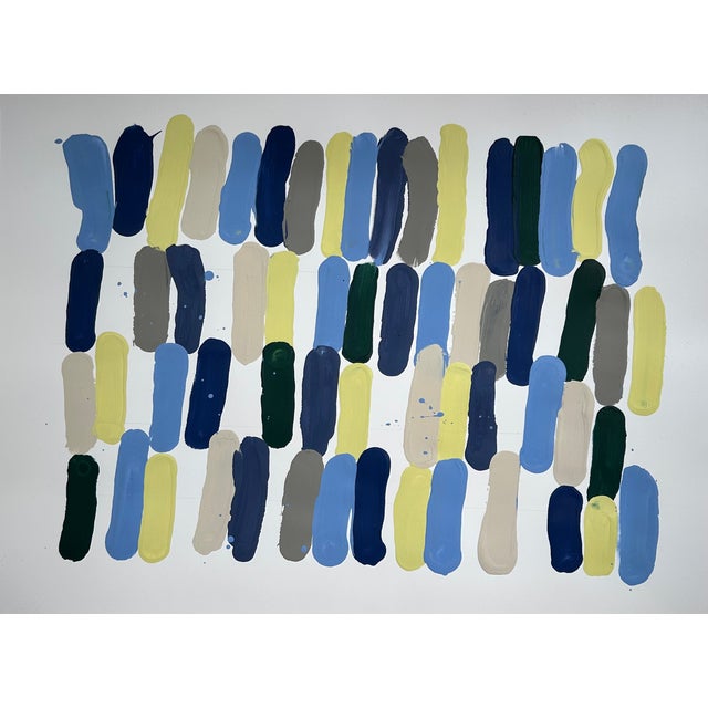 Paper Greek Villa Painting Set of 3 — Contemporary Abstract by Mary Elizabeth Marvin For Sale - Image 7 of 8