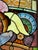 19th Century Stained Glass Window With Painted Angel Portrait in Original Frame For Sale - Image 10 of 17