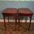 Mid 20th Century Pair of Hickory Chair Style Drop Leaf Side Tables With Fan Inlay and Brass Pulls For Sale - Image 4 of 12