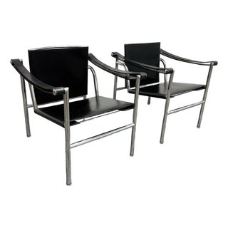 Le Corbusier for Cassina Sling Chairs, Pair For Sale