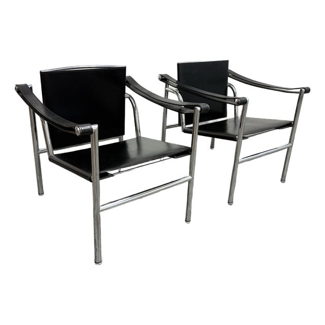 Le Corbusier for Cassina Sling Chairs, Pair For Sale
