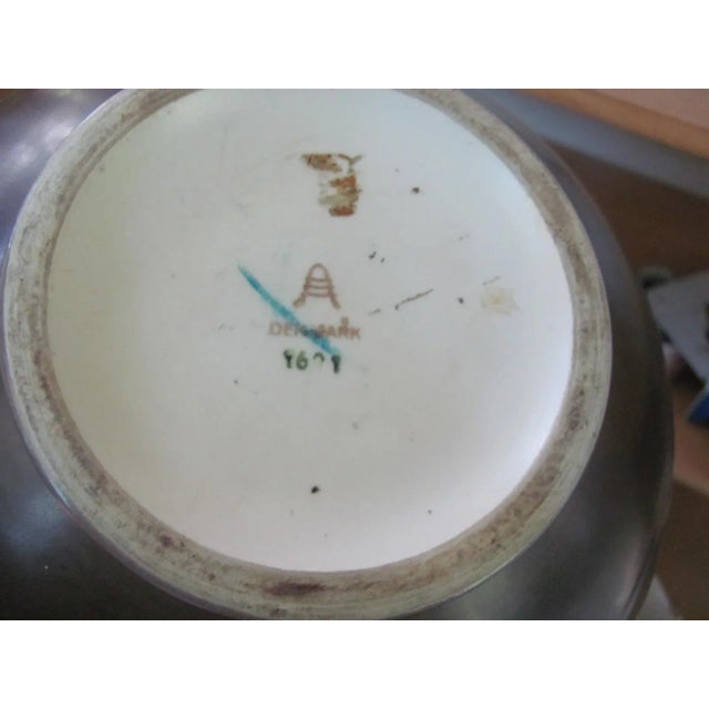 Royal Copenhagen Royal Copenhagen Round Vase Mid 20th Century Brown 9" Diameter For Sale - Image 4 of 10