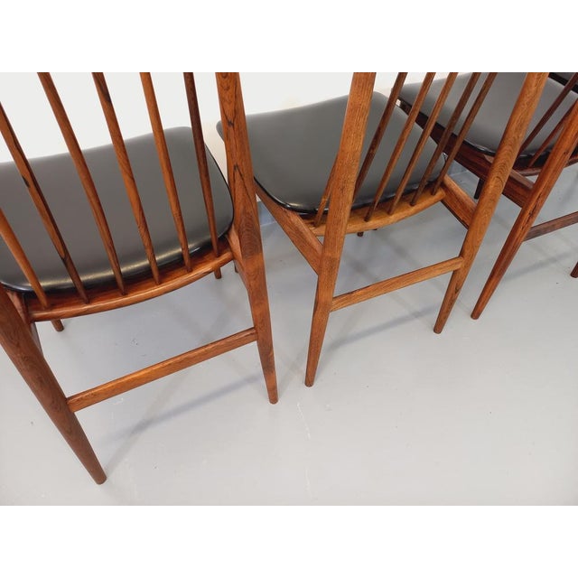 Vintage Scandinavian Style Chairs in Rosewood by Ernst Martin Dettinger for Lucas Schnaidt, 1960s, Set of 4 For Sale - Image 13 of 18