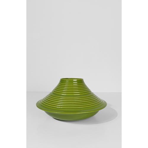 Vintage Conical Vase in Pear Green Ceramic, 1960s For Sale - Image 12 of 16