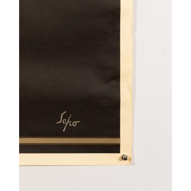 Paper Noveltex Original Advertising Poster by Severo Pozzati, 1950 For Sale - Image 7 of 9