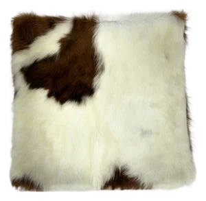 16x16 Tri-Color Premium Long-Haired Colombian Cowhide Pillow Cover – Handcrafted by Pablo Sota Designs