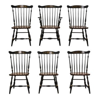 Maple Harvest Dining Chairs by Hitchcock - Set of 6 For Sale