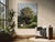 This artwork depicts a majestic tree, vibrant with an abundance of flowers and inhabited by various birds and animals,...