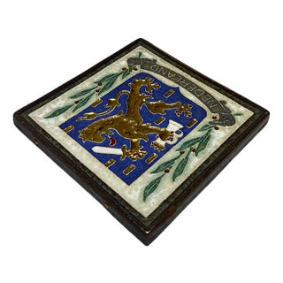 Mid-Century Cloisonné Nederland Tile from Royal Delft De Porceleyne Fles For Sale