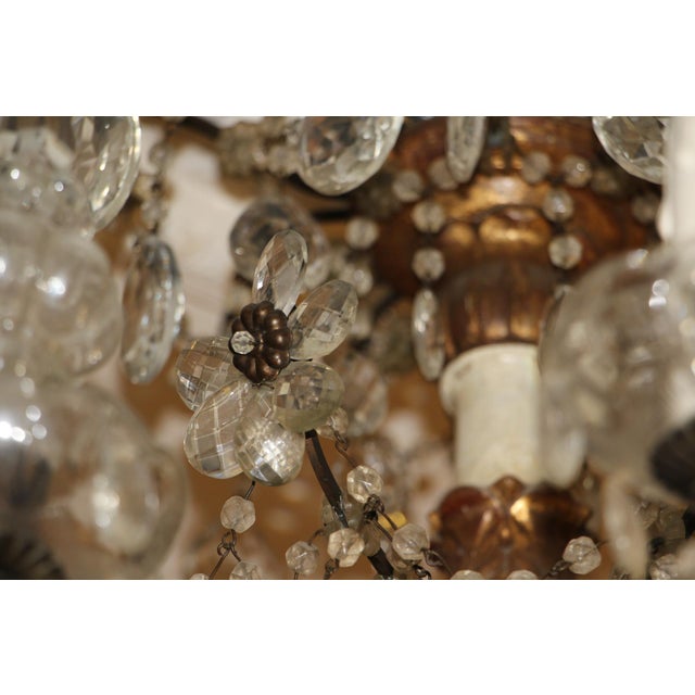 19th Century Italian Neoclassical Giltwood and Crystal Chandelier For Sale - Image 18 of 18