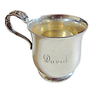 Reed & Barton Sterling Silver Francis I 'X569' Baby Infant Cup Engraved 'David' For Sale