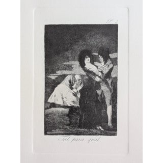Francisco de Goya, Los Caprichos, Plate 5, Tal Para Qual, Etching For Sale
