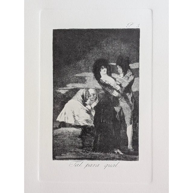 Francisco de Goya, Los Caprichos, Plate 5, Tal Para Qual, Etching For Sale
