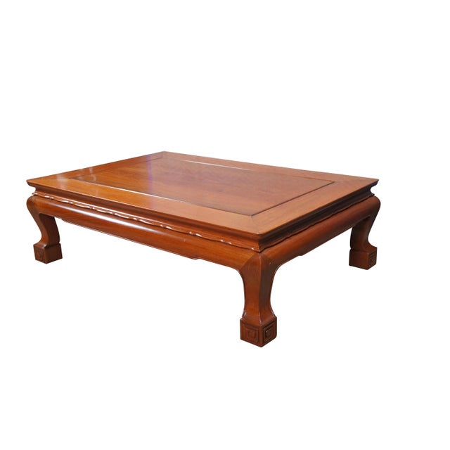 Chinoiserie Chinese Chinoiserie Rosewood Low Kang Coffee Tea Table Hong Kong For Sale - Image 3 of 12