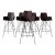 Vondom Faz Modern Outdoor Patio Bar Stools With Armrests by Ramón Esteve – Set of 5 For Sale