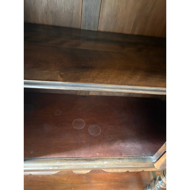 1920s Berkey & Gay Spanish Colonial Revival Walnut Display Cabinet For Sale In Washington DC - Image 6 of 9