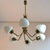 Opaline and Brass Italian Chandelier in the style of Stilnovo, 1950s For Sale - Image 6 of 14